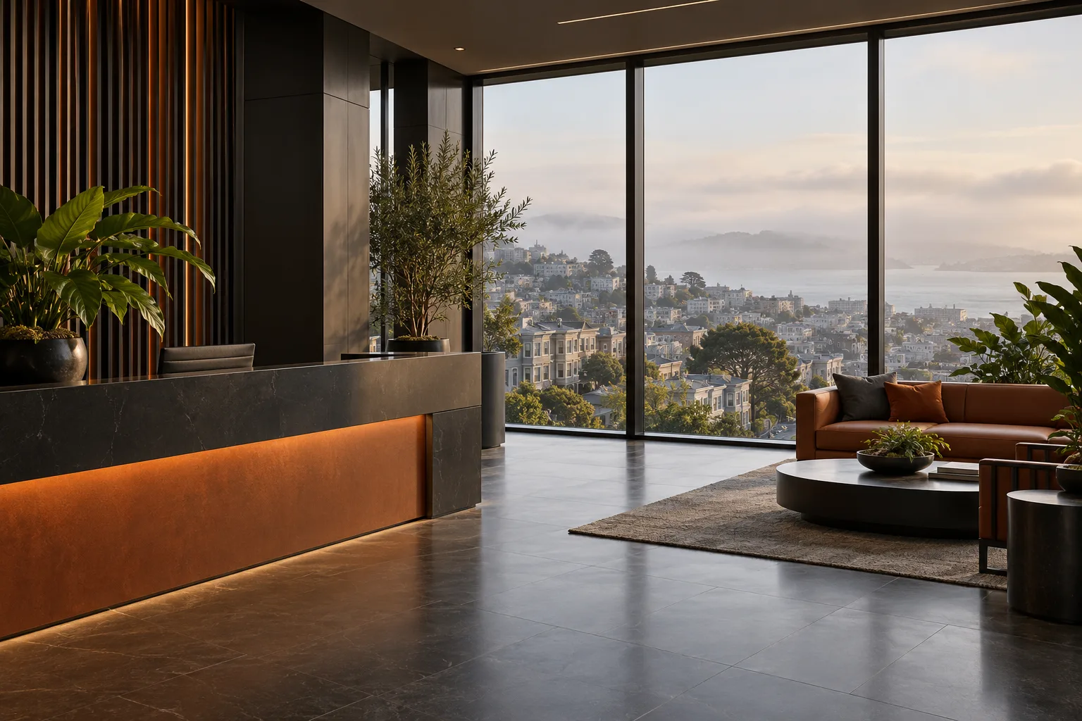 Calm reception area