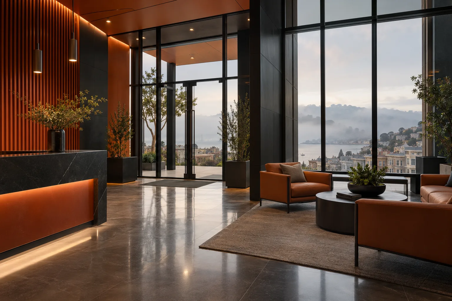 Medical office building lobby in San Francisco