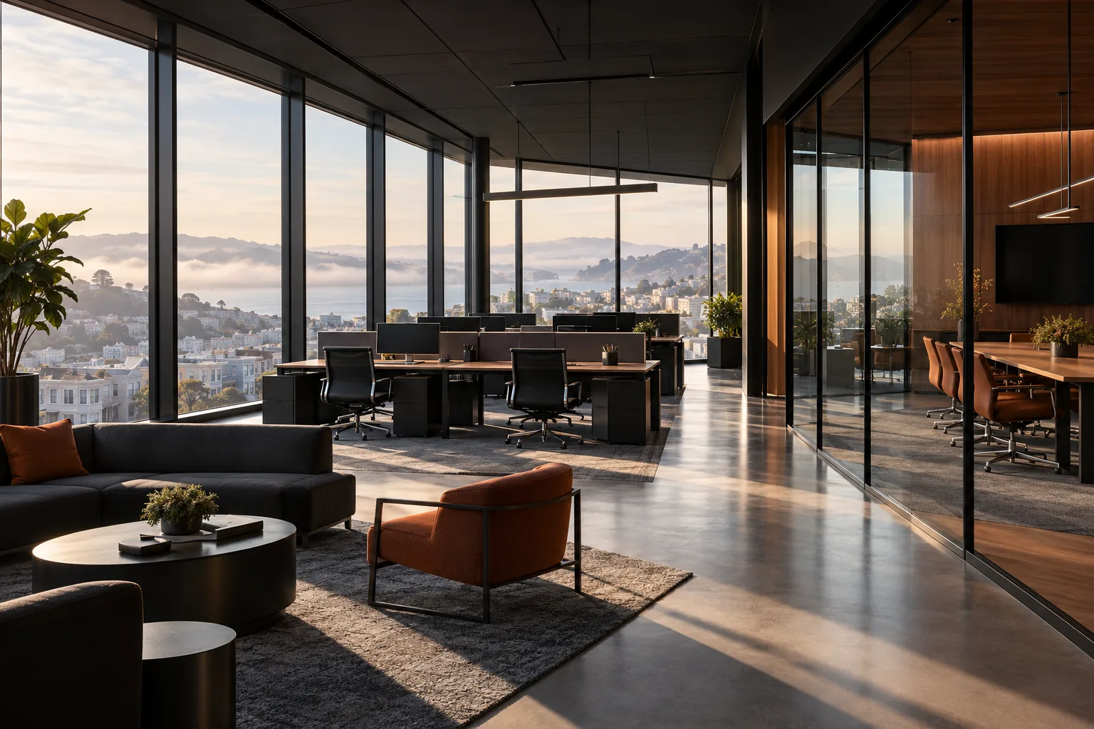 Modern office floor in San Francisco