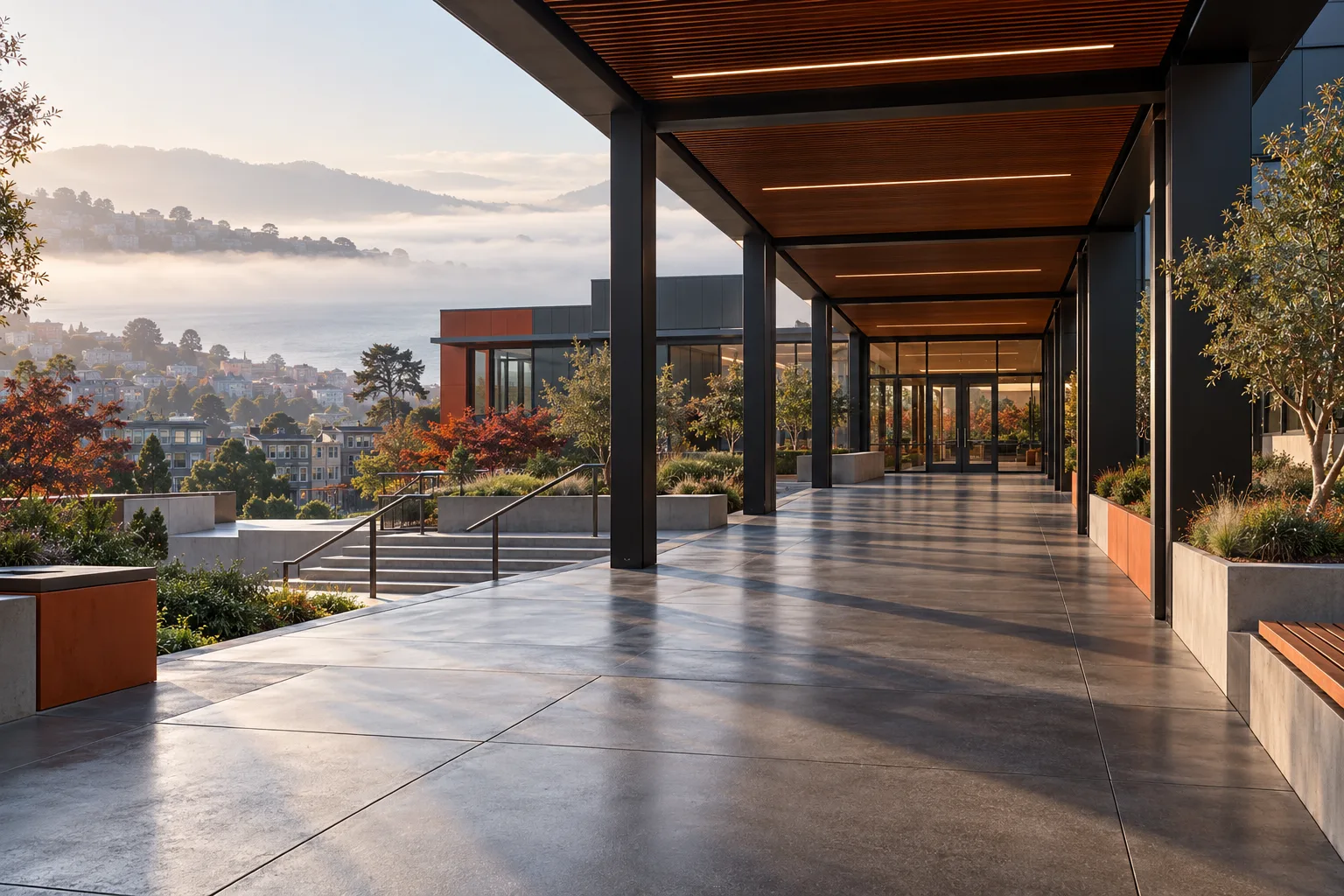 School campus entrance in San Francisco
